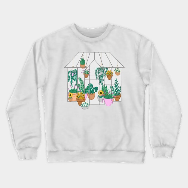 Green House Garden Crewneck Sweatshirt by Aesthetically Saidie